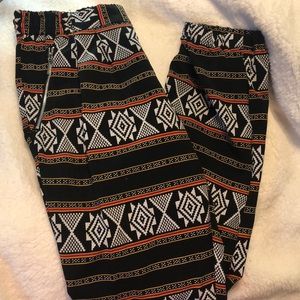 Tribal print jogger style pants